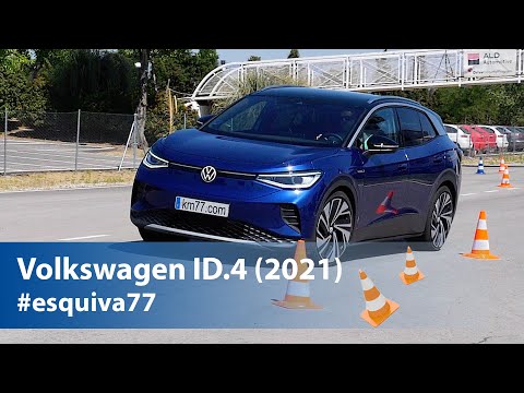 Volkswagen ID.4 (2021) – Maniobra de esquiva (Moose test) y eslalon | km77.com