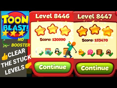 Toon Blast Level 8446 8447 ✨🏃🦖