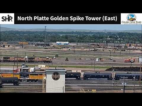 Live webcam view of Bailey Yard Railcam, Golden Spike Tower (East)
