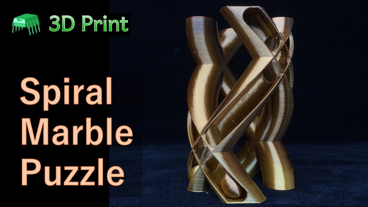 3D Print Spiral Marble Puzzle