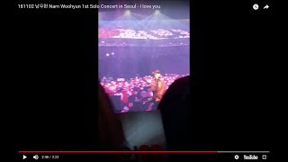 181102 남우현 Nam Woohyun 1st Solo Concert in Seoul - I love you 사랑해