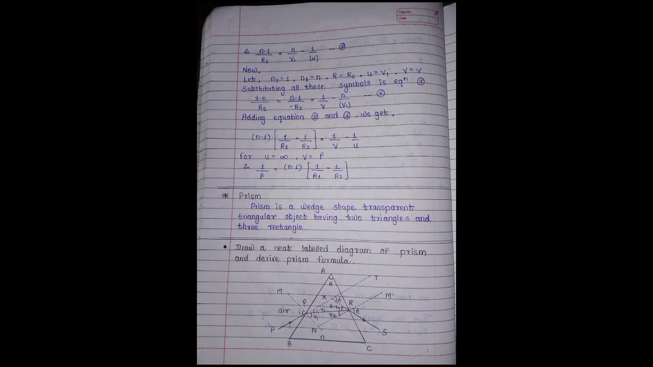 Class 11th Physics NOTES |Chapter 9.Optics #notes #physics