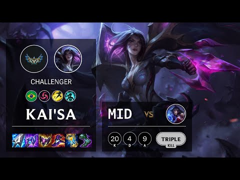 Kaisa Mid vs Ahri - BR Challenger Patch 12.5