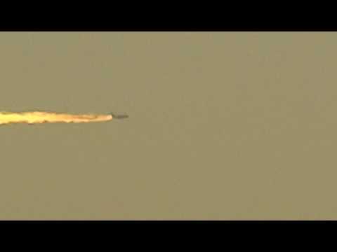 Santa's sleigh across the River Mersey last night. heading north, caught on video.