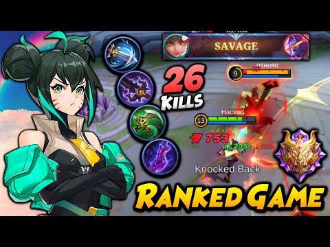 26 Kills + SAVAGE!! Wanwan Best Build to Easily Win a Game in Mythic Rank! | Top 1 Global Wanwan