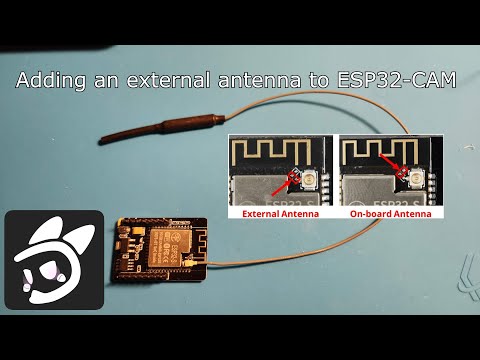 How to add an external antenna to an ESP32-CAM (2 methods)