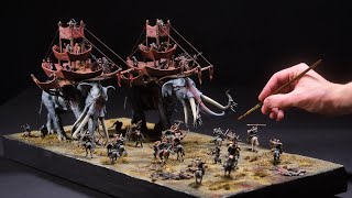 Elephant Rampage Diorama