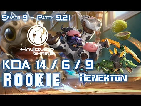IG Rookie RENEKTON vs IRELIA Mid - Patch 9.21 EUW Ranked