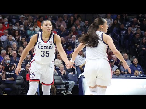 Azzi Fudd, Lou Lopez Sénéchal, Aubrey Griffin - UConn WBB postgame press conference (Providence)
