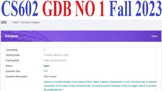 Download the video "CS602 GDB 1 Fall 2023 | CS602 GDB 100% Correct Solution | CS602 GDB Solution 2023 | 100% Correct"