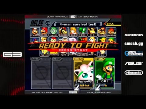GENESIS 3 - Liquid`Hungrybox (Puff) vs XTR|Eddy Mexico (Luigi) - Melee Top 64 - WR1