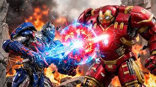 Optimus Prime vs Hulkbuster: EPIC BATTLE in the Ruined City