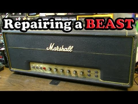 Secrets of the Marshall 1959 Super Lead - 100W VINTAGE 1971 TUBE BEAST REPAIR!