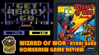 Wizard of Wor Arcade - Atari 2600 Homebrew Game Unboxing, Review, and Gameplay