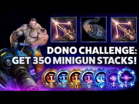 Tychus Drill - Dono Challenge: Get 350 MINIGUN STACKS! - Hardstuck Bronze 5 Adventures 2022