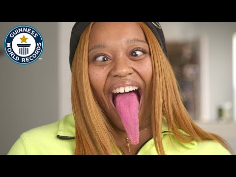 She has the world's LONGEST TONGUE! | Guinness World Records