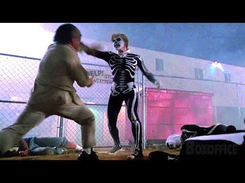 Mr. Miyagi VS Cobra Kai | Halloween Fight | The Karate Kid | CLIP
