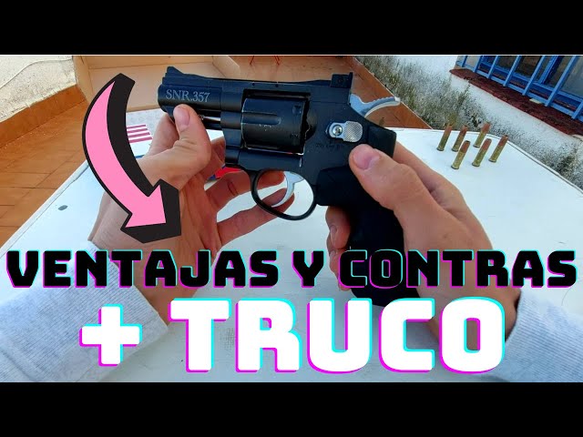 Vídeo relacionado con Revólver Crosman SNR357 CO2 (4,5mm) | Pistola de Aire comprimido (balines de Plomo). Arma de Co2. Calibre 4,5mm