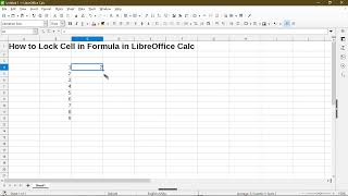 How to Lock Cell in Formula (Keep Cell Constant) | LibreOffice Calc