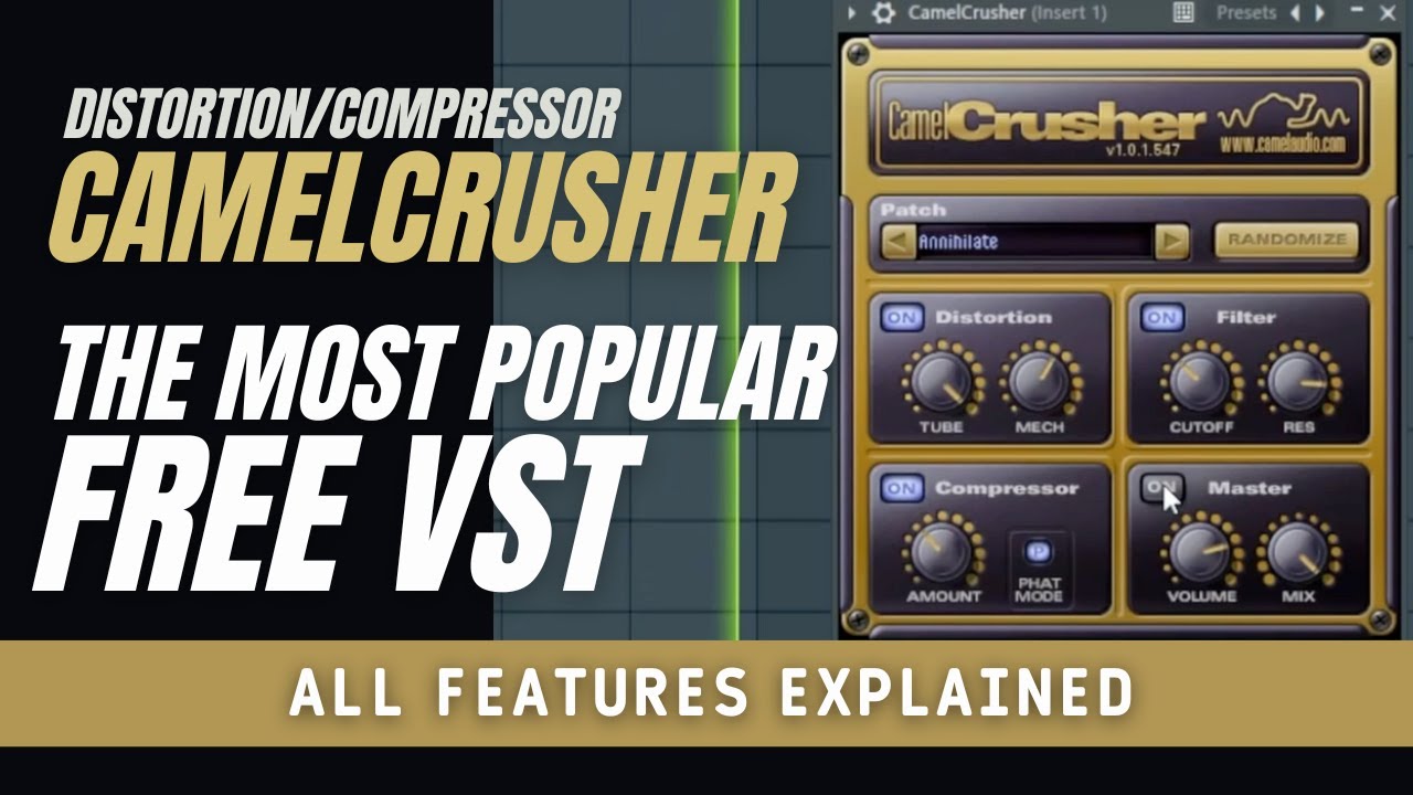 CAMELCRUSHER | All features explained | Free VST | Distortion/Compressor