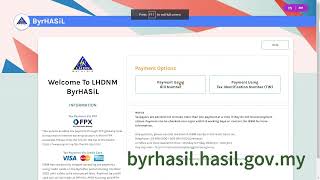 [19-6-2023] ByrHASiL Payment using Bill Number (Nombor Bil Bayaran) Payment income tax Malaysia