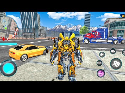 Bumblebee Jet Bike Car Multiple Transformation Robot Game 2023 - Android Gameplay
