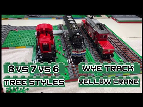 Brick Chat 🧱 8 Wide vs 7 Wide vs 6 Wide LEGO Trains - Wye Track - Neat Tree - Yellow LEGO Crane Ep11