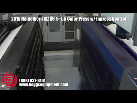 2015 Heidelberg XL106-5+L 5 Color Press w/ Inpress Control