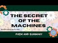 The Secret Of The Machines Summary In Hindi Poem By Rudyard Kipling Rudyardkipling Englishpoem