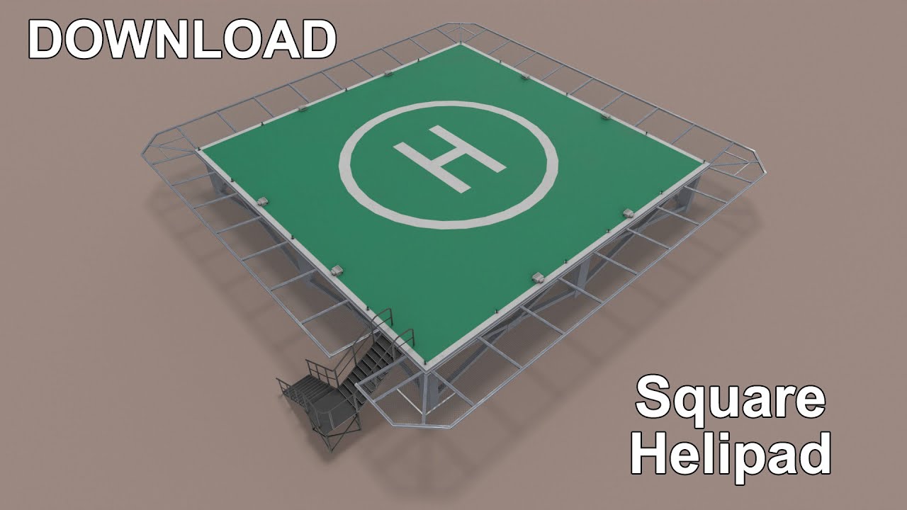 Pra&ccedil;a do Heliporto --322-- Modelo 3D