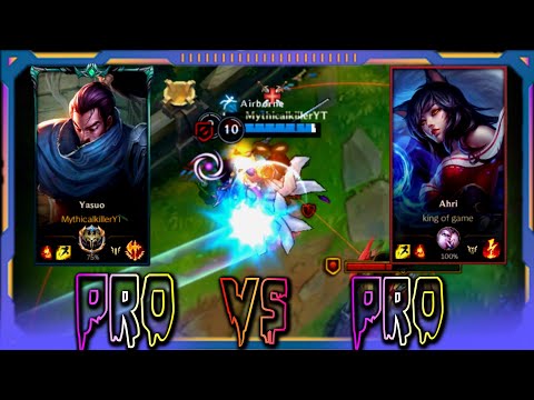 Yasuo Main vs Pro Ahri || How to counter Ahri wildrift || Yasuo best build and runes wildrift