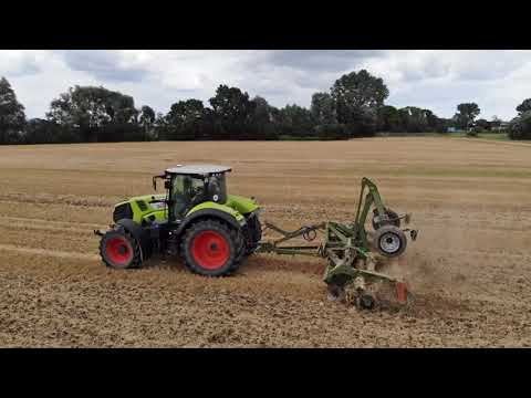 Stoppelsturz mit 18km/h|Amazone Catros 5001-2 TS & Claas Axion 810