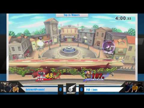 Otafest Assault 4 - Smash 4 Top 16 - AnArmyOfPeanuts!(C. Falcon) vs F$B SSBU Jams(ROB)