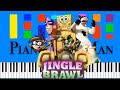 Jingle Brawl Theme Song Slow Easy Medium Piano Tutorial 4K