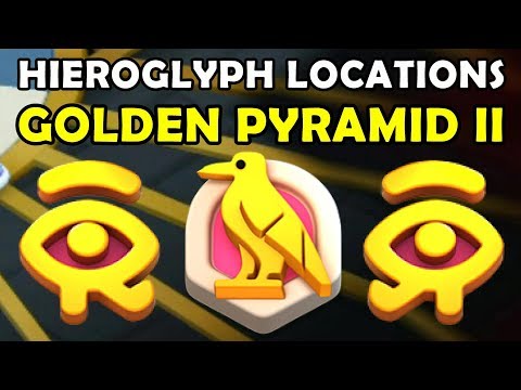 Location of ALL 9 Hidden Hieroglyphs! Golden Pyramid II - DML Decrypter Badge Unlocking!