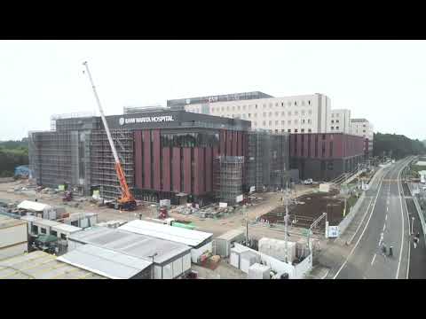 成田病院 建設状況のドローン空撮を公開中