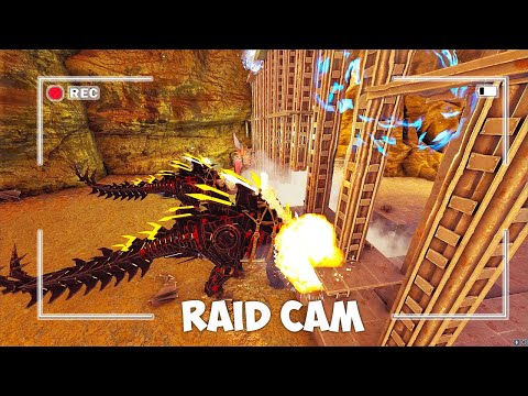 Ark Raid Cam - The Massive Raid On Center Redwoods Cave!