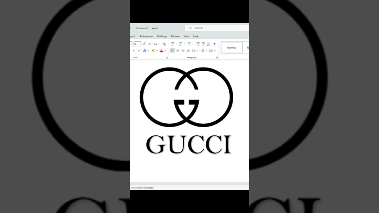 Gucci logo#msword #trending #viral #shorts #drawing #streetfood #gucci #adidas #armani #zara #art