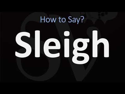 Part of a video titled How to Pronounce Sleigh? (CORRECTLY) - YouTube