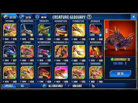 ALL BATTLE STAGE, ALL ARE VIP LEVEL | JURASSIC WORLD THE GAME