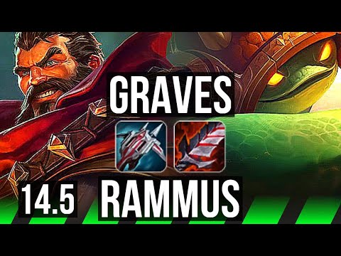GRAVES vs RAMMUS (JNG) | 12/2/9, Godlike, 300+ games | NA Master | 14.5