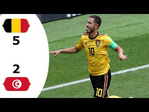 Belgium vs Tunisia 5-2 HIGHLIGHTS ALL GOALS  2018 World Cup