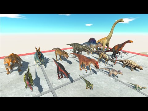 THROUGH BLOCKS SPEED RACE OF DINOSAURS VS ANIMAL - Animal Revolt Battle Simulator