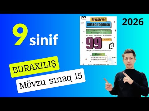 ✅️ 9 sinif Buraxılış | Mövzu sınaq 15 MHM 99 | 2025-2026| #mhm99 #9sinif #buraxılış #riyaziyyat
