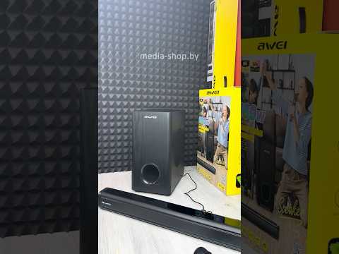 фото беспроводной акустический динамик-саундбар awei kt22 160w с сабвуфером и микрофоном, для телевизора 0