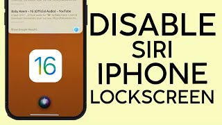 How to Disable Siri on your iPhone Lock Screen iOS 16 (2023) | Turn off Siri on Lock Screen