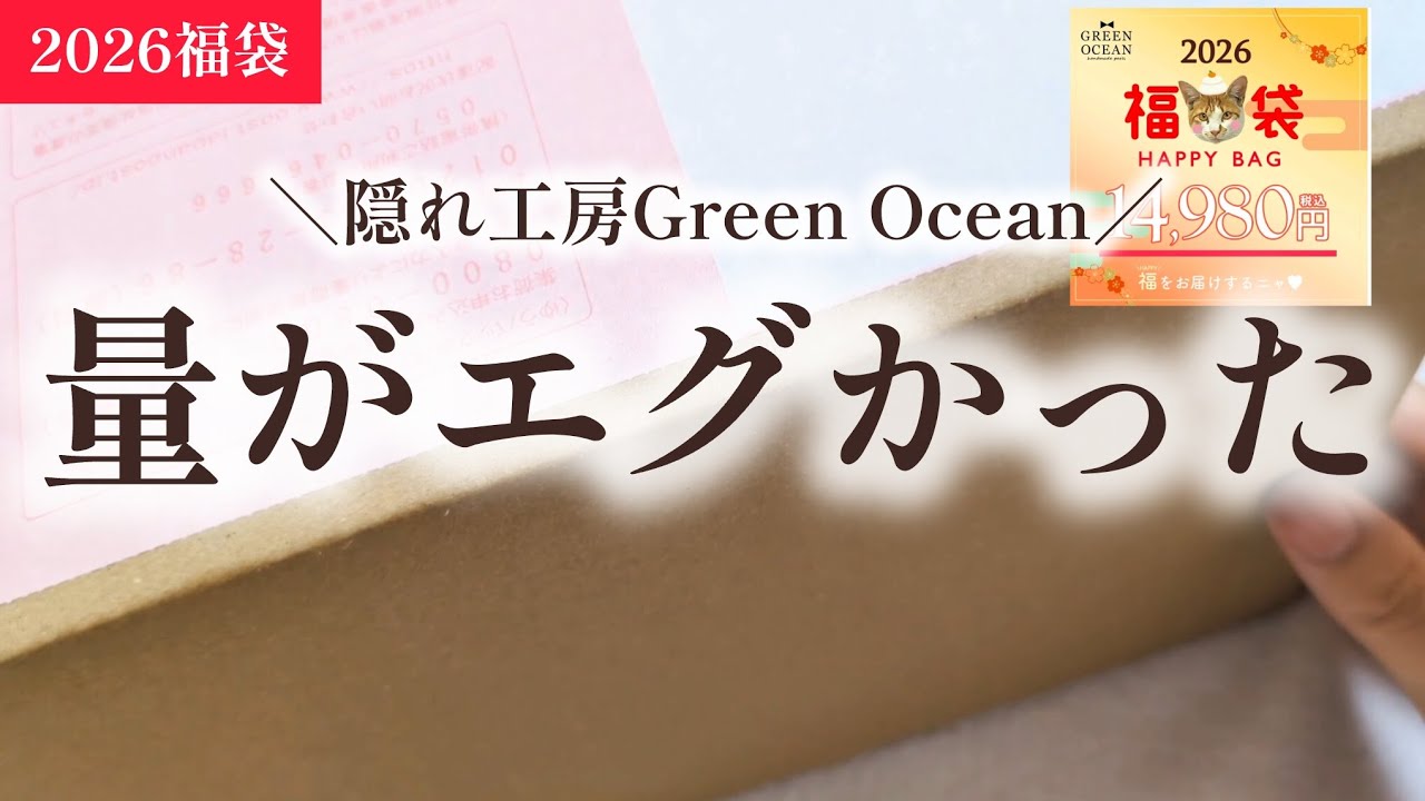 【レジン福袋】即完売。2026年隠れ工房Green Ocean福袋開封