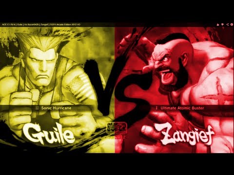 ACE E I RI N [ Guile ] Vs Itazan0429 [ Zangief ] SSF4 Arcade Edition 2012 HD