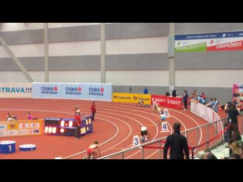 Kateřina Vávrová 25:15 s- Rozběh 200 m MČr v hale 2017 Ostrava