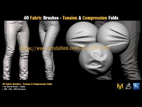 How to use Fabric Brushes - Tension & Compression Folds